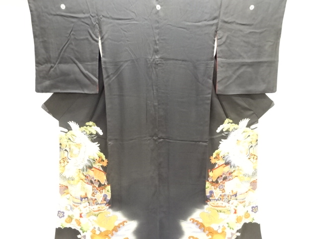 Japanese Kimono / Chirimen Kinsha Silk